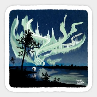 Northern Lights in Scandinavia Sticker